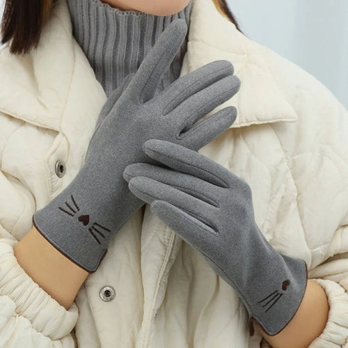 Cat Touchscreen Winter Gloves – Warm, Cute, Functional