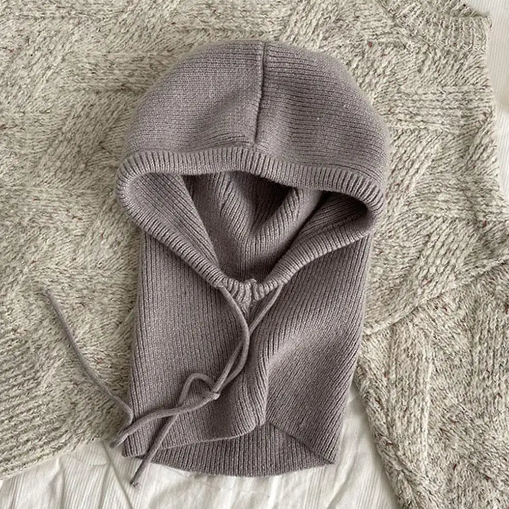 Hooded Knit Balaclava & Neck Warmer – Cashmere-Soft Winter Coverage