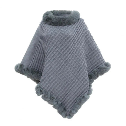 Faux Fur Shawl Cloak – Effortless Luxury for Cold Evenings