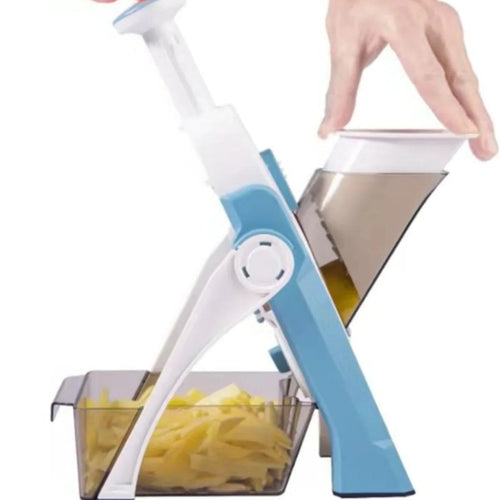 5-in-1 Vegetable Slicer with Collecting Tray – Faster Prep, Less Cleanup