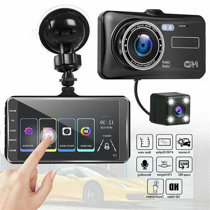 1080P Full HD Dash Cam – Front & Rear Road Coverage