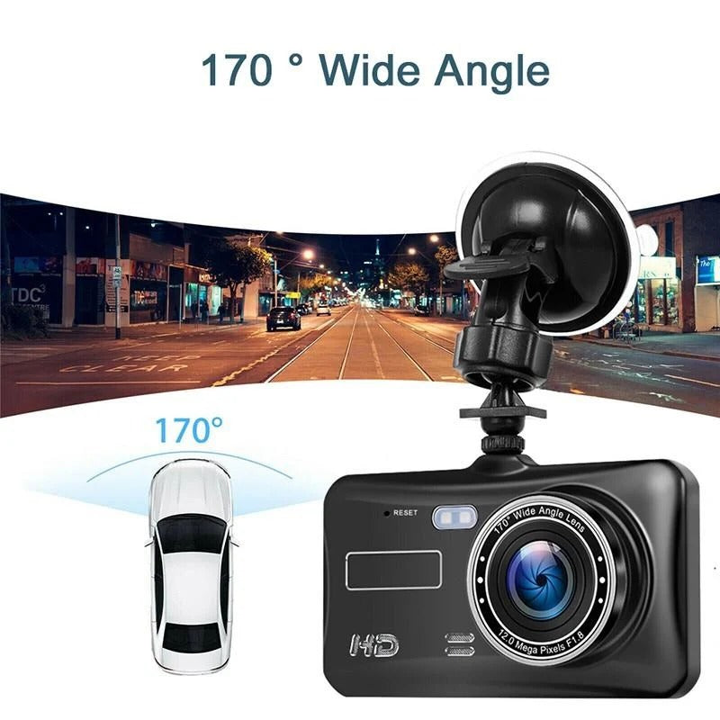 1080P Full HD Dash Cam – Front & Rear Road Coverage