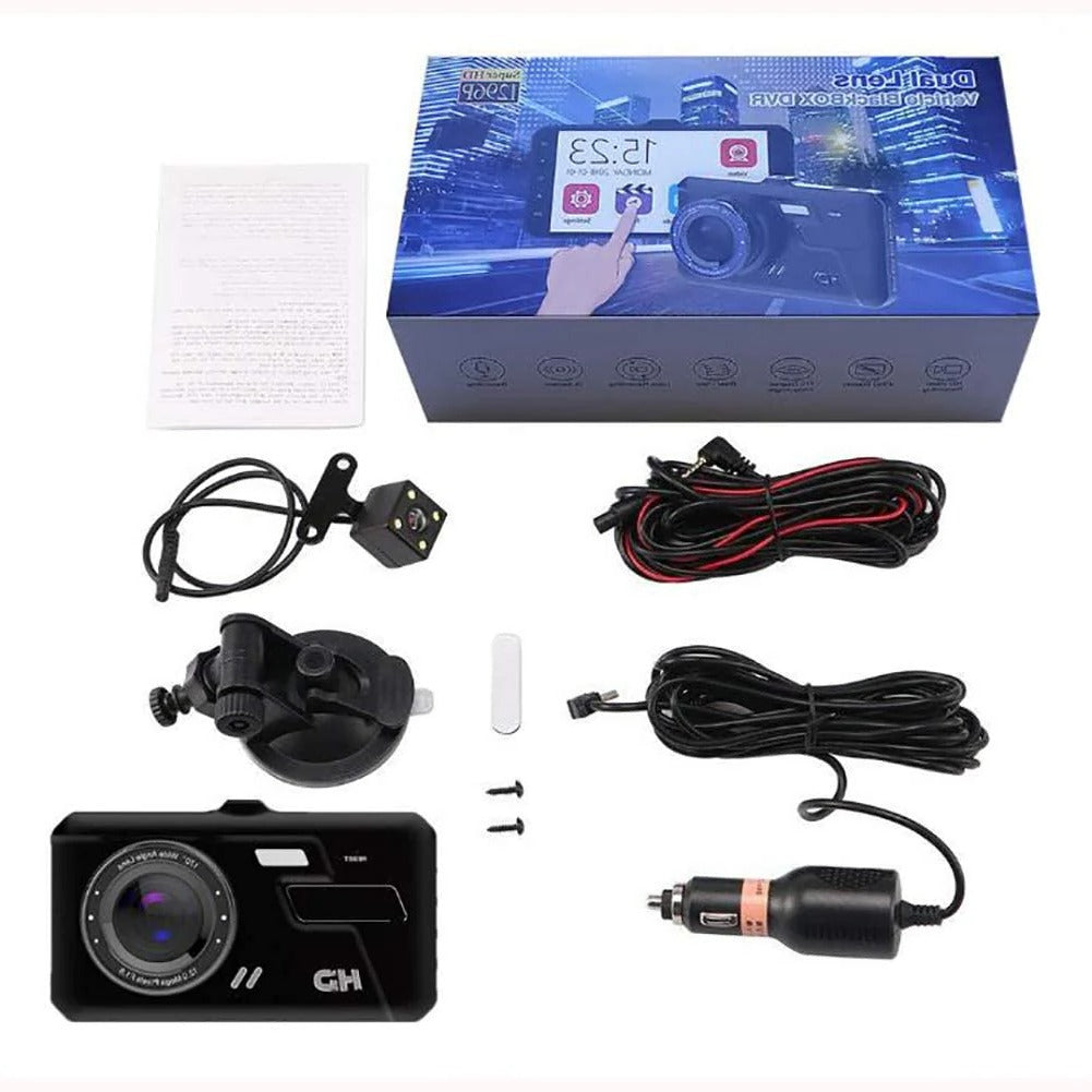 1080P Full HD Dash Cam – Front & Rear Road Coverage