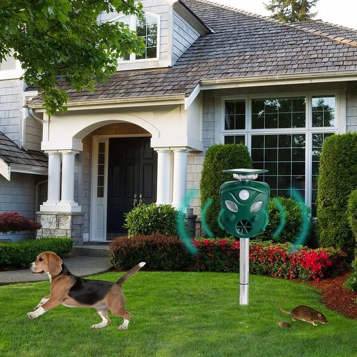 360° Solar Ultrasonic Animal Repeller – Protect Your Property, Naturally