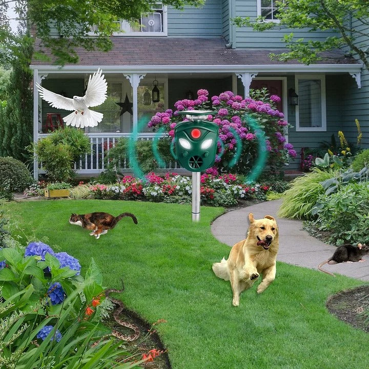 360° Solar Ultrasonic Animal Repeller – Protect Your Property, Naturally