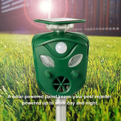 360° Solar Ultrasonic Animal Repeller – Protect Your Property, Naturally