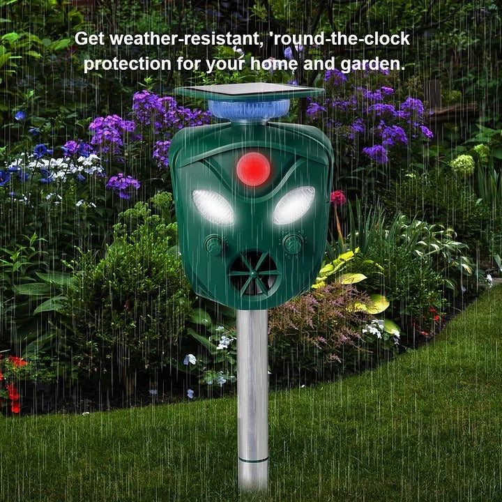 360° Solar Ultrasonic Animal Repeller – Protect Your Property, Naturally