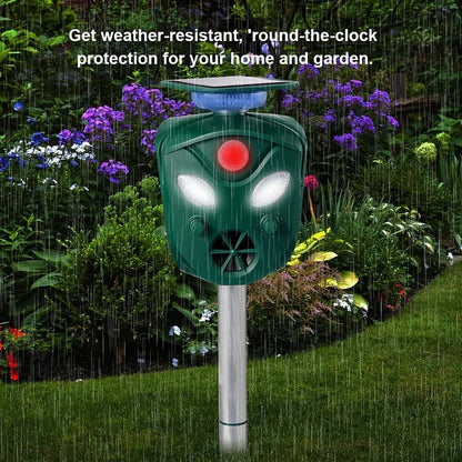 360° Solar Ultrasonic Animal Repeller – Protect Your Property, Naturally