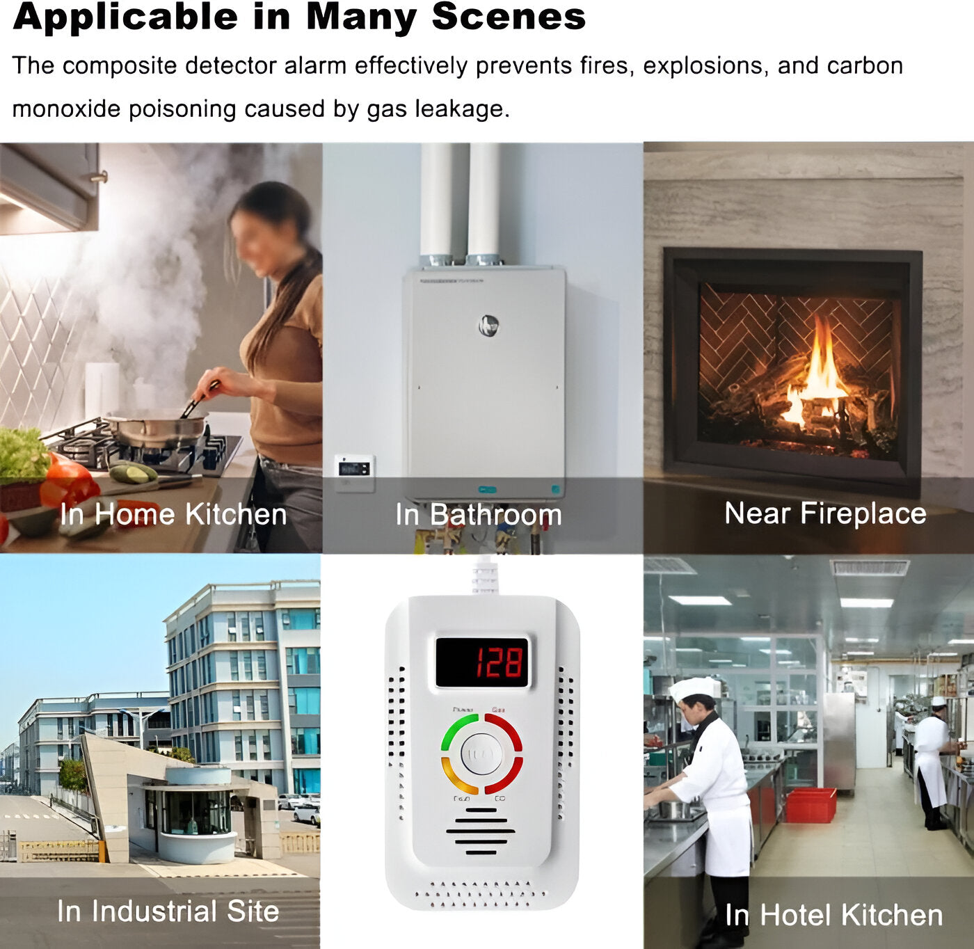 Household Gas & CO Detector – Silent Protection for Your Family