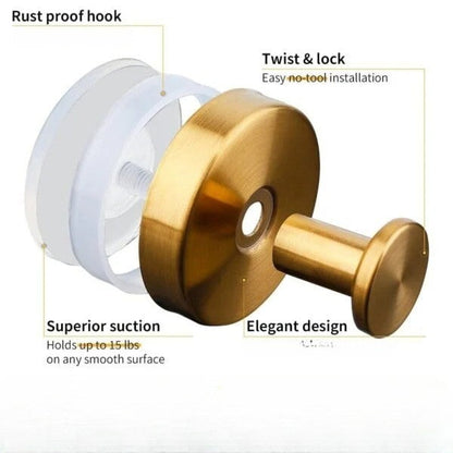 Twist-Lock Suction Cup Wall Hooks – Strong Hold, No Damage