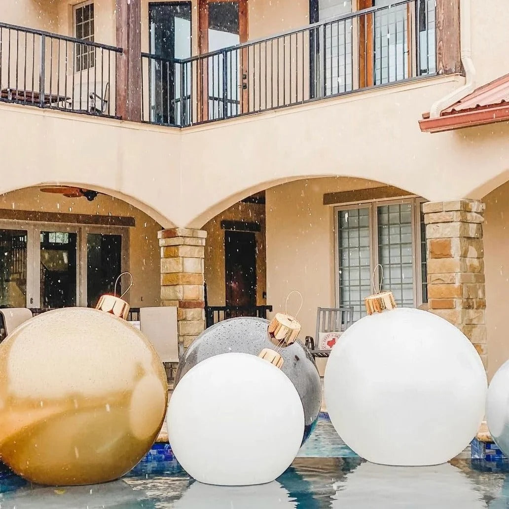 Inflatable Holiday Ball Decoration – Big, Bold Christmas Cheer