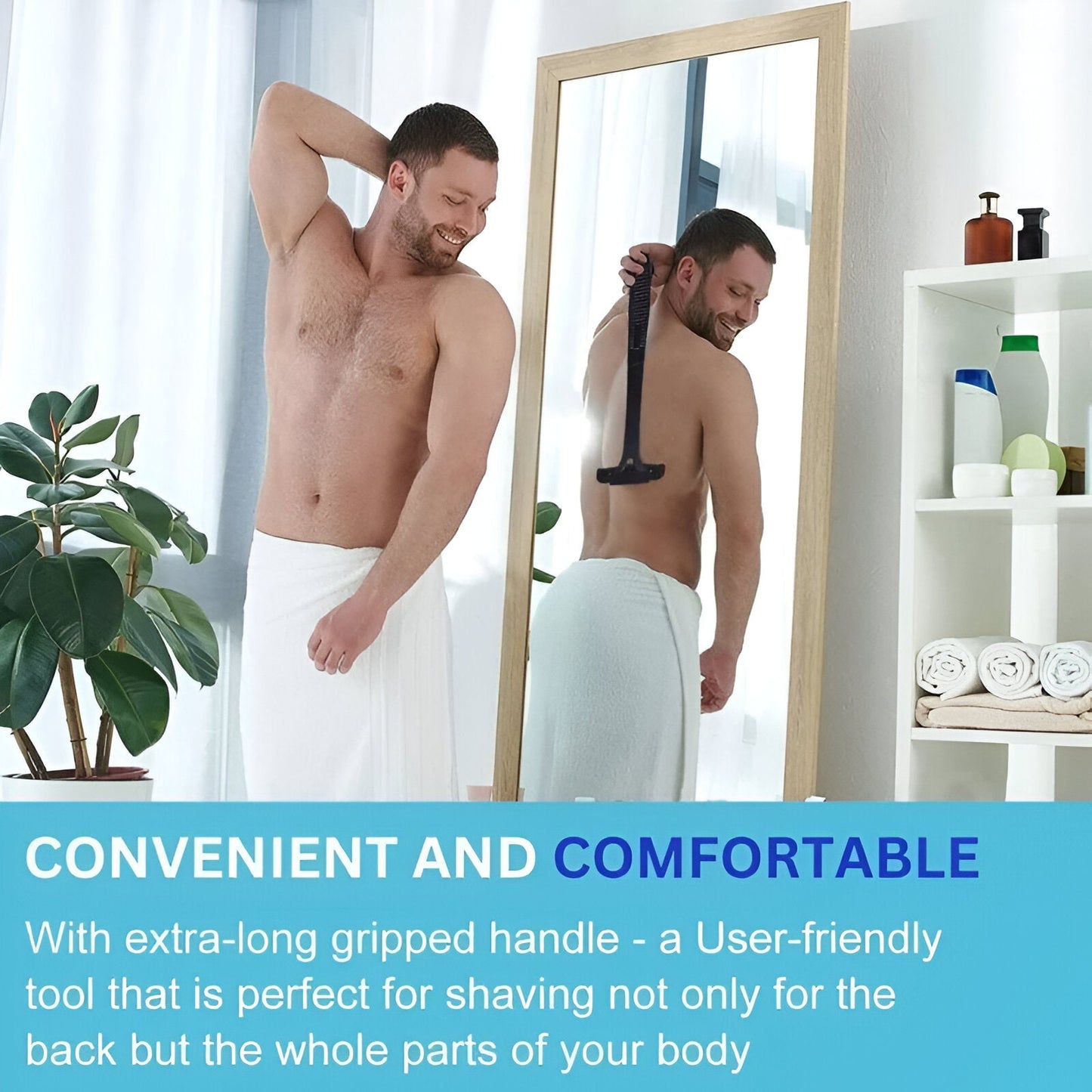 Extended-Reach Back Shaver – Groom Your Entire Back Without Help