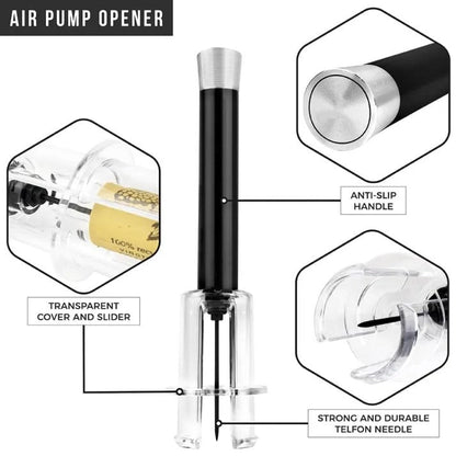 Air-Pump Wine Bottle Opener – Open Any Bottle in Seconds
