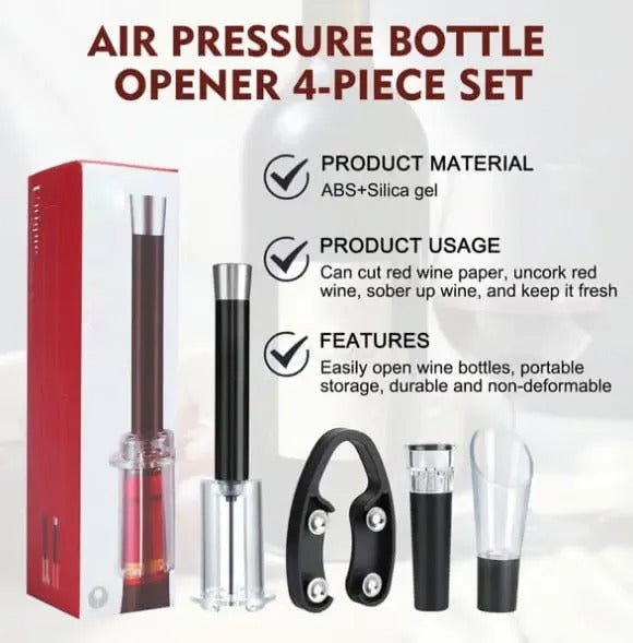 Air-Pump Wine Bottle Opener – Open Any Bottle in Seconds