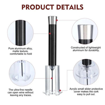 Air-Pump Wine Bottle Opener – Open Any Bottle in Seconds