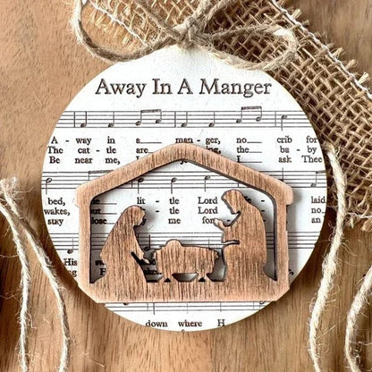 Nativity Music Sheet Ornament Set – Carols, Faith & Christmas Beauty