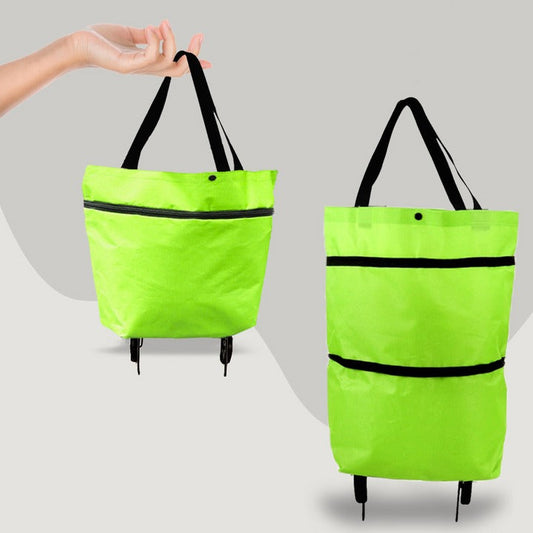 2-in-1 Rolling Shopping Bag – Foldable Cart That Goes Anywhere