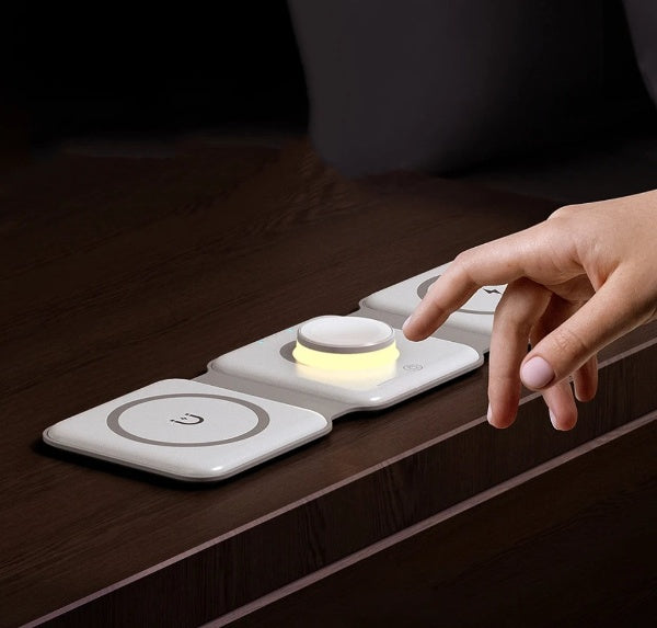 3-in-1 Foldable Wireless Travel Charger – Charge Phone, Watch & Buds Anywhere