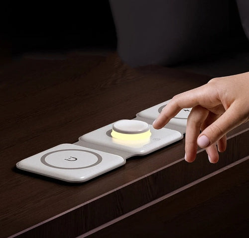 3-in-1 Foldable Wireless Travel Charger – Charge Phone, Watch & Buds Anywhere