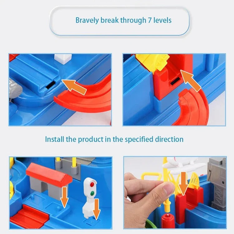 Children's Mechanical Vehicle Track Game – Build, Race, Repeat