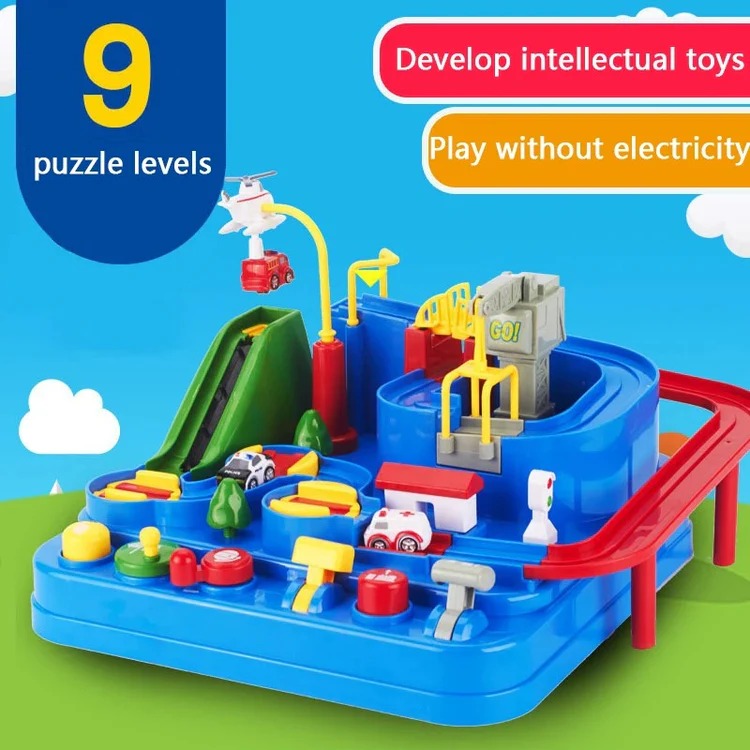 Children's Mechanical Vehicle Track Game – Build, Race, Repeat