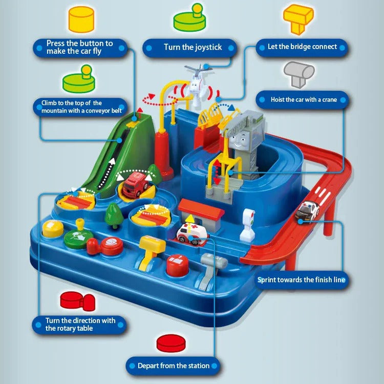 Children's Mechanical Vehicle Track Game – Build, Race, Repeat