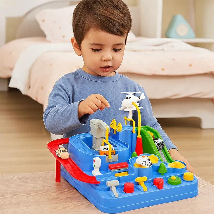 Children's Mechanical Vehicle Track Game – Build, Race, Repeat