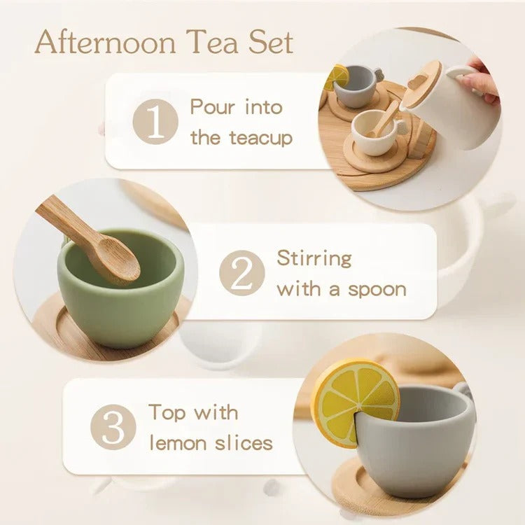 Children's Pretend Afternoon Tea Set With Tray – Tiny Tea Party