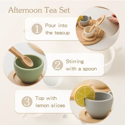 Children's Pretend Afternoon Tea Set With Tray – Tiny Tea Party