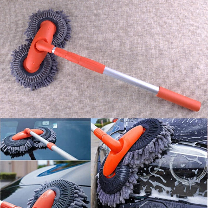 Car Wash Brush with Rotating Head – Effortless Clean, Every Angle