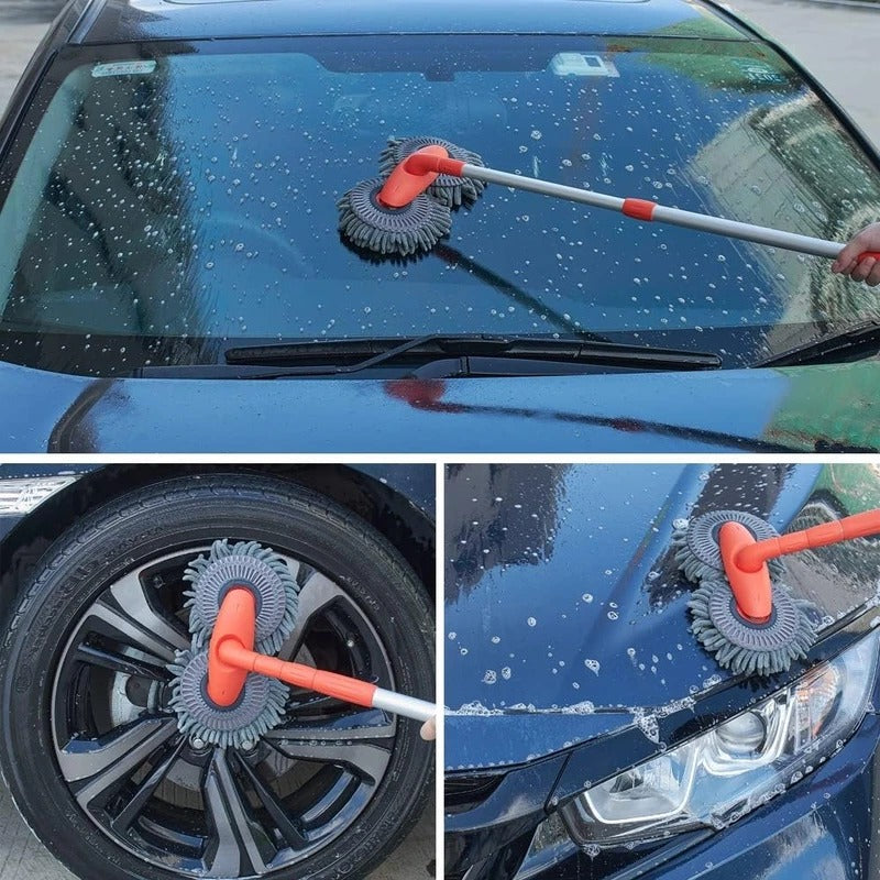Car Wash Brush with Rotating Head – Effortless Clean, Every Angle