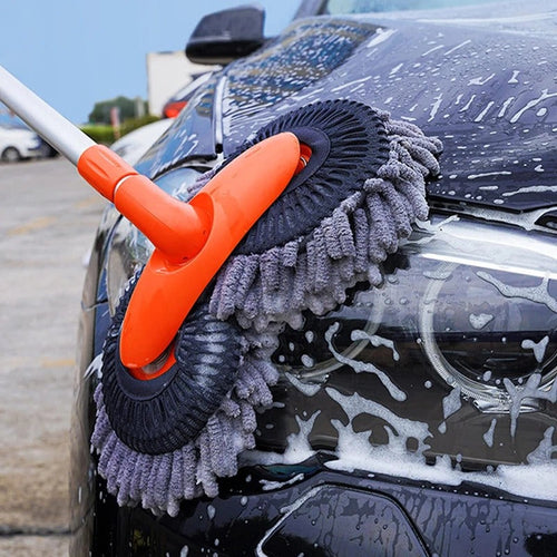 Car Wash Brush with Rotating Head – Effortless Clean, Every Angle