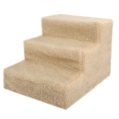3-Step Portable Dog Stairs – Easy Access to Beds & Tall Furniture
