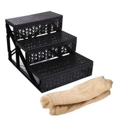 3-Step Portable Dog Stairs – Easy Access to Beds & Tall Furniture