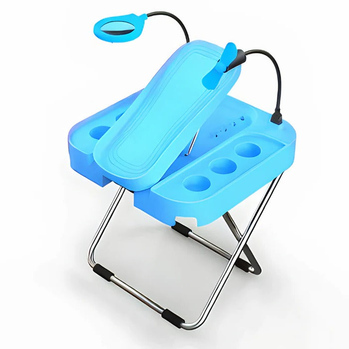 Adjustable Pedicure Rest with LED Magnifier – At-Home Spa Precision