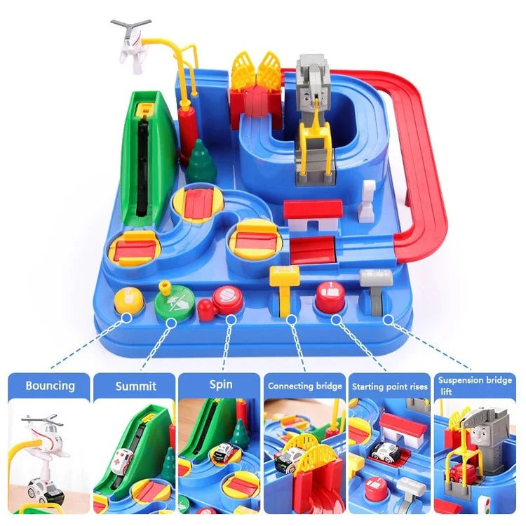 Children's Mechanical Vehicle Track Game – Build, Race, Repeat