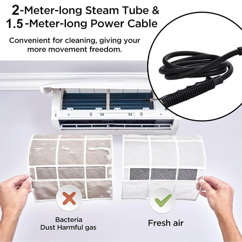 2500W High-Pressure Steam Cleaner with Gloves – Deep Clean, No Chemicals