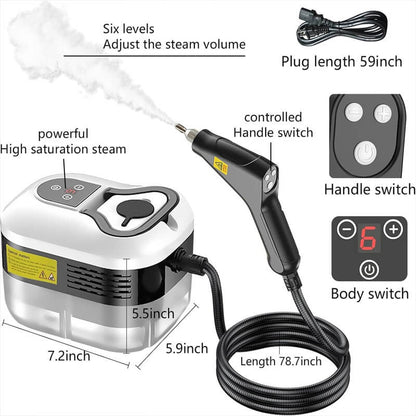 2500W High-Pressure Steam Cleaner with Gloves – Deep Clean, No Chemicals