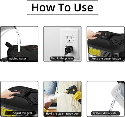 2500W High-Pressure Steam Cleaner with Gloves – Deep Clean, No Chemicals