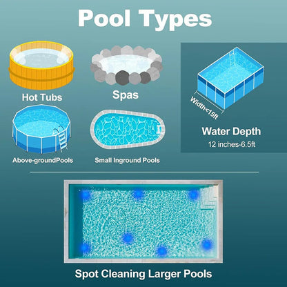 3-in-1 Cordless Pool Vacuum Cleaner – Effortless Pool Maintenance