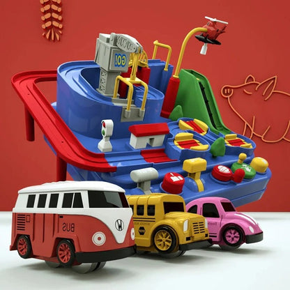 Children's Mechanical Vehicle Track Game – Build, Race, Repeat