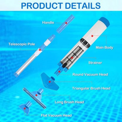 3-in-1 Cordless Pool Vacuum Cleaner – Effortless Pool Maintenance