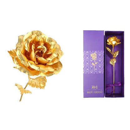 24K Gold-Dipped Real Rose with Gift Box – A Forever Keepsake