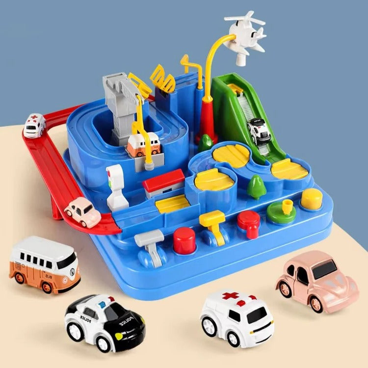 Children's Mechanical Vehicle Track Game – Build, Race, Repeat