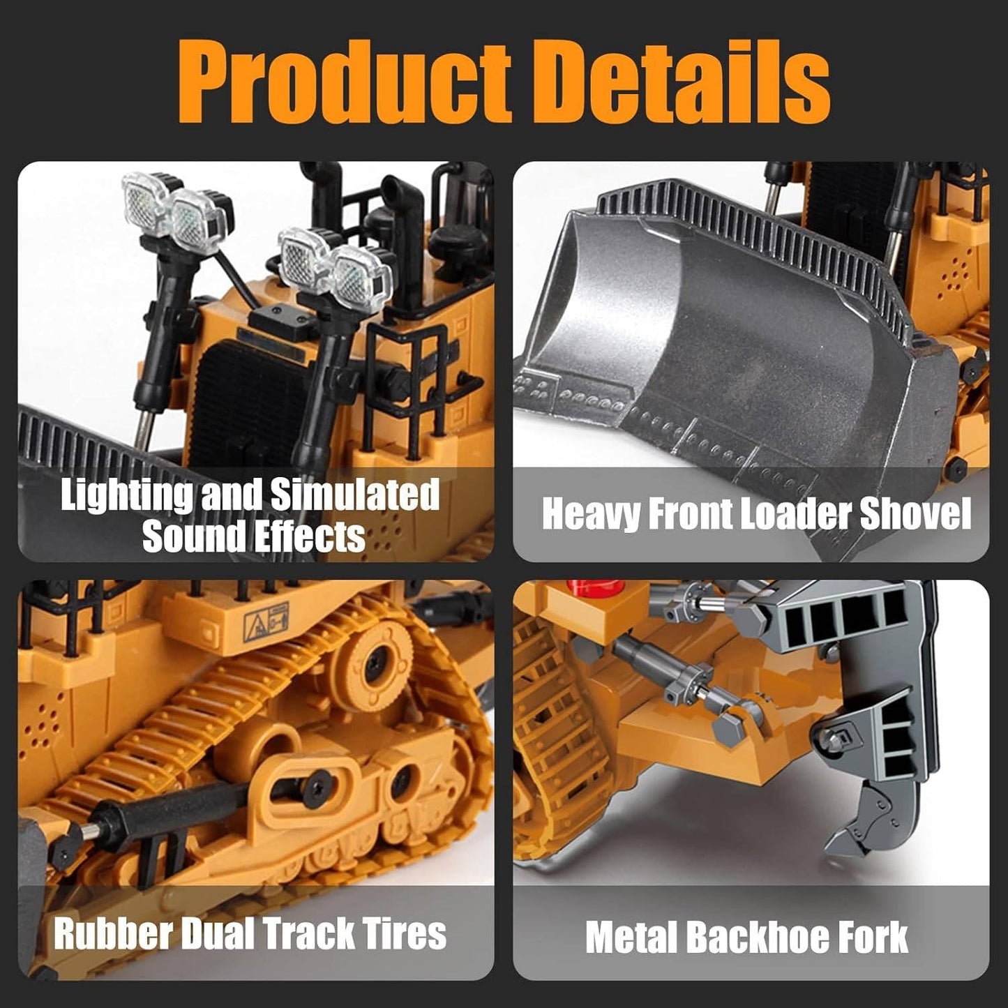 4WD RC Construction Truck – Excavator, Bulldozer & Dump, Built Tough
