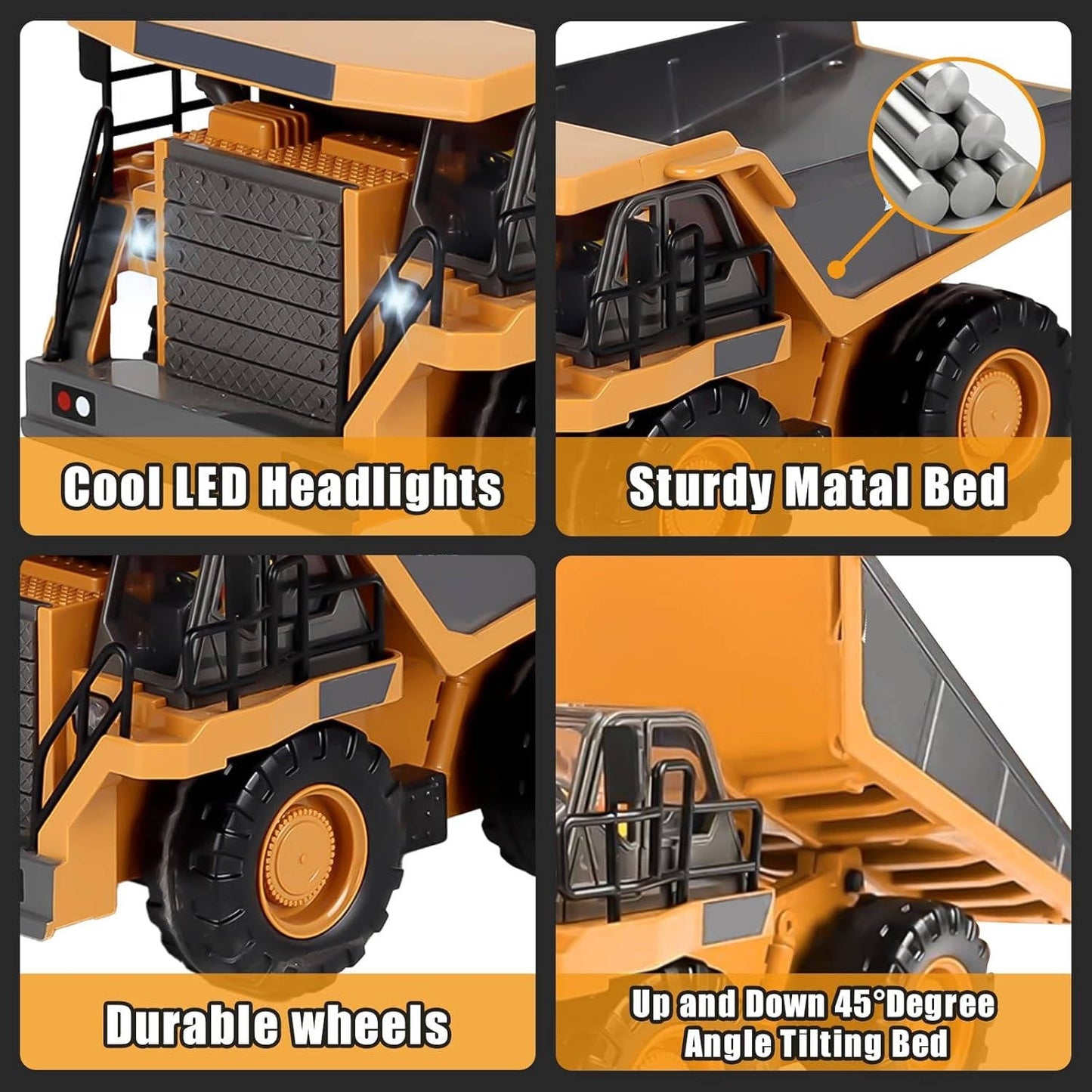 4WD RC Construction Truck – Excavator, Bulldozer & Dump, Built Tough