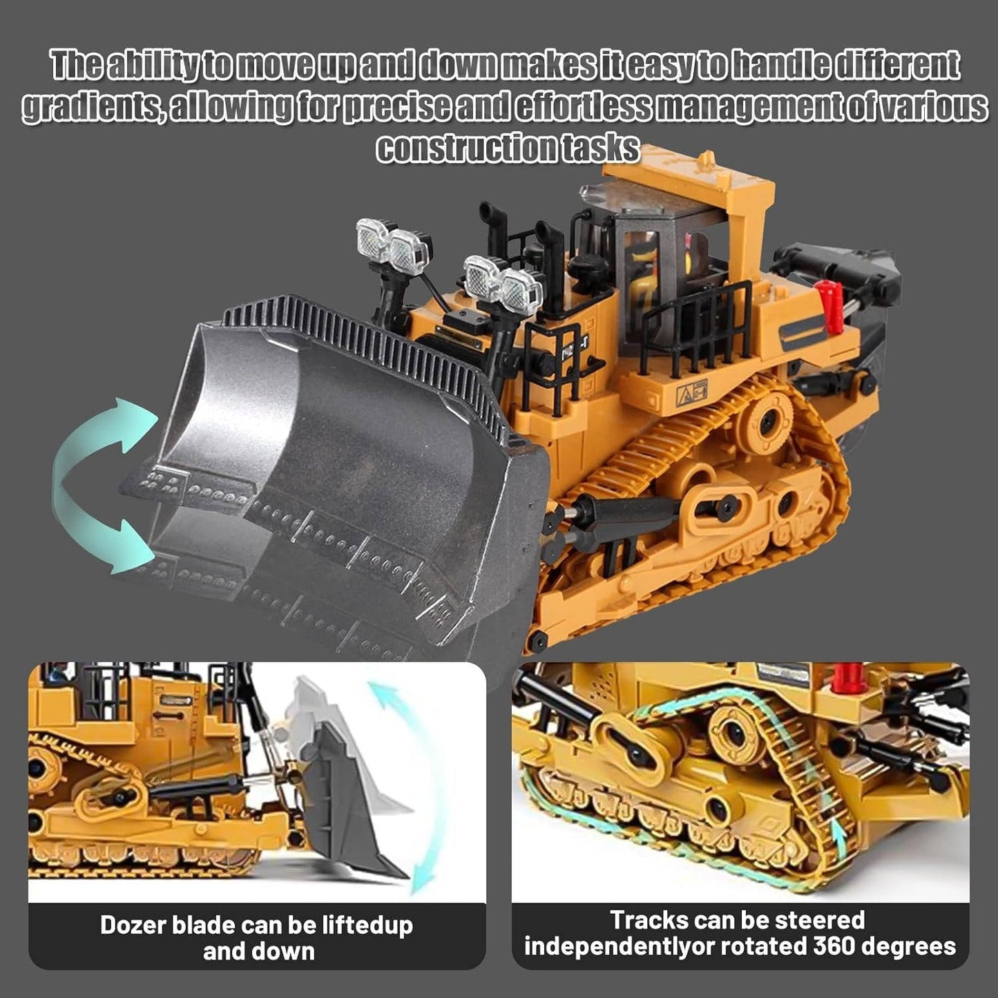 4WD RC Construction Truck – Excavator, Bulldozer & Dump, Built Tough