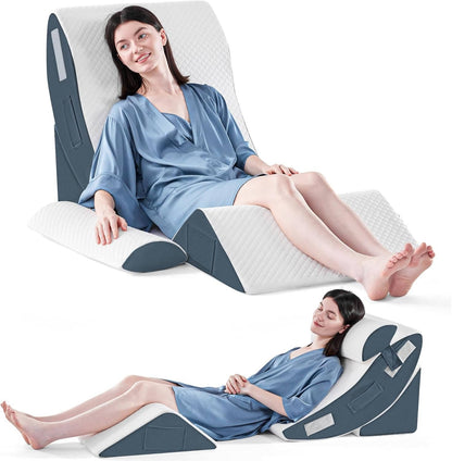 4-Piece Bed Wedge Pillow Set – Elevated Comfort for a Better Night's Sleep
