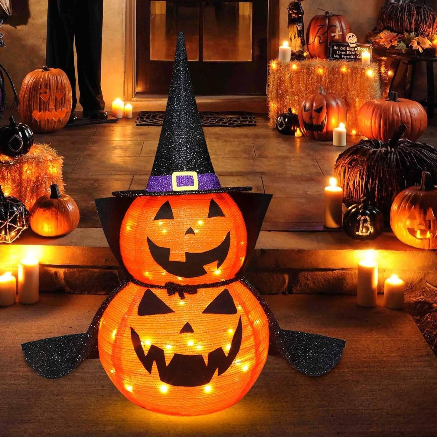 Lighted Pumpkin Decorations (2-Pack) – Instant Halloween Glow