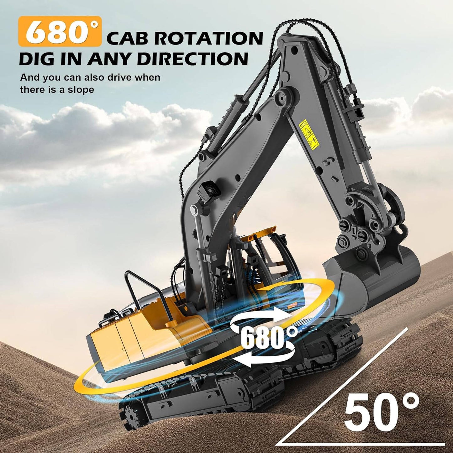4WD RC Construction Truck – Excavator, Bulldozer & Dump, Built Tough